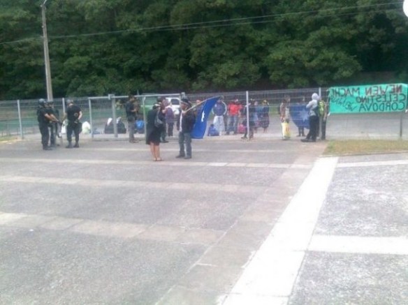 Outside the Courthouse