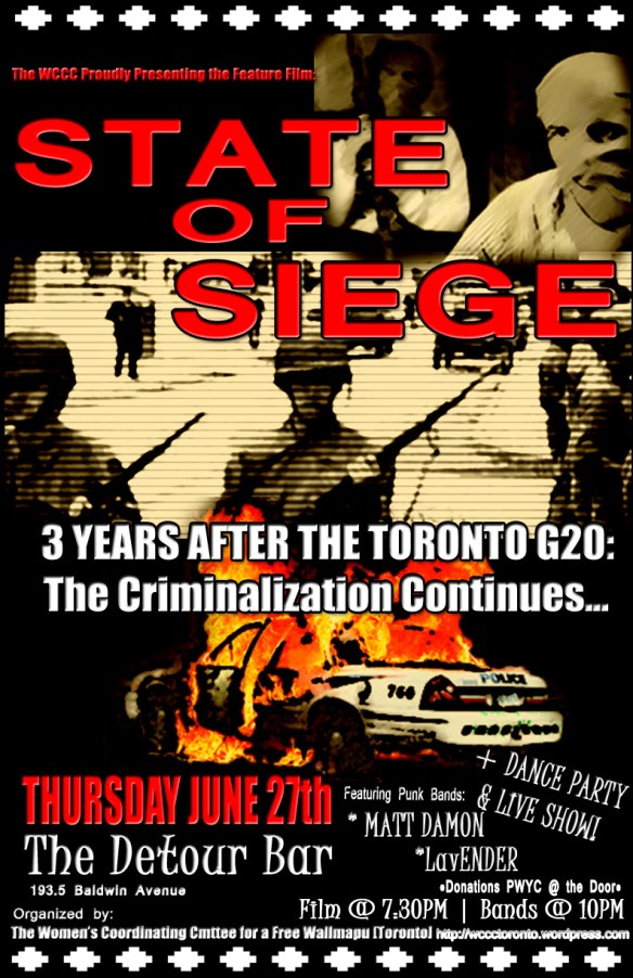 STATE OF SIEGE- 3 Years after the G20 The Criminalization Continues